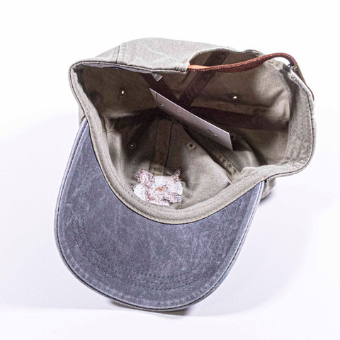 Dog Embroidered Adjustable Hat Sun Faded