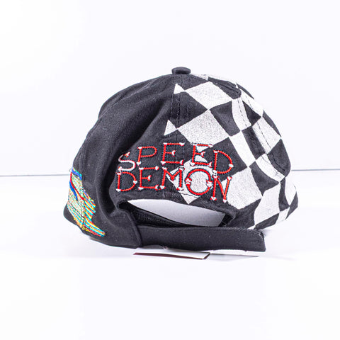 Speed Demon Skull Flame Race Adjustable Hat