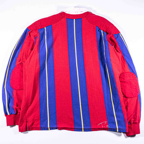 Polo Ralph Lauren Striped Rugby Shirt Longsleeve Made in USA Elbow Patches