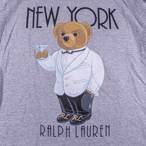 Polo Ralph Lauren Bear New York Cocktail Polo Shirt Long Sleeve