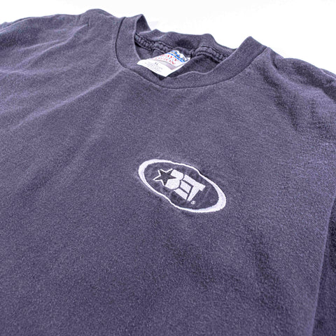 BET Logo Black Entertainment Television Promo T-Shirt Sun Faded