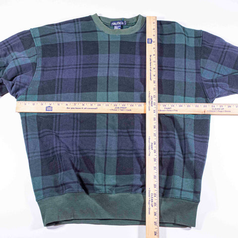 Nautica Tartan Plaid Logo Sweatshirt