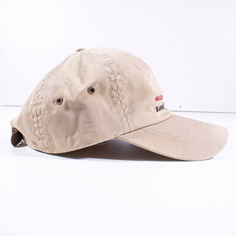 Banana Republic Island Supply Leather Strapback Hat Paint Splatter Made in USA