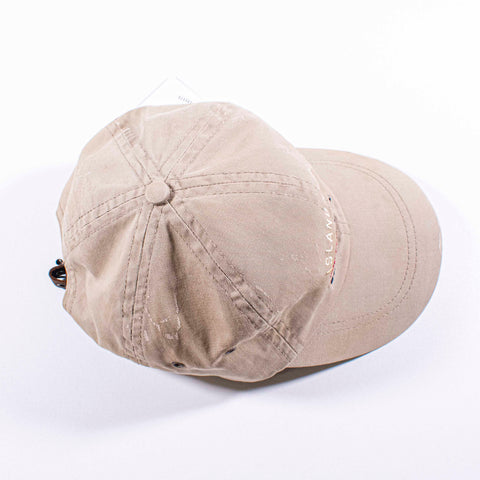 Banana Republic Island Supply Leather Strapback Hat Paint Splatter Made in USA