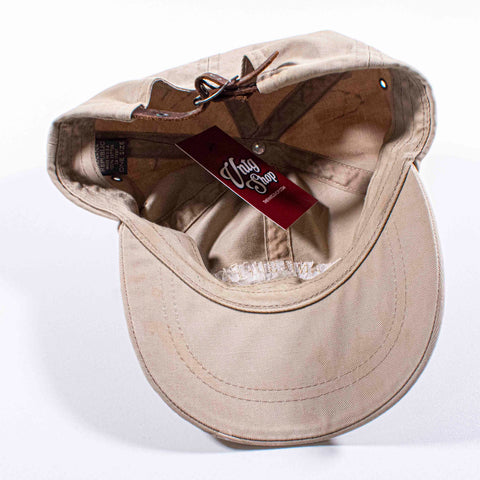 Banana Republic Island Supply Leather Strapback Hat Paint Splatter Made in USA