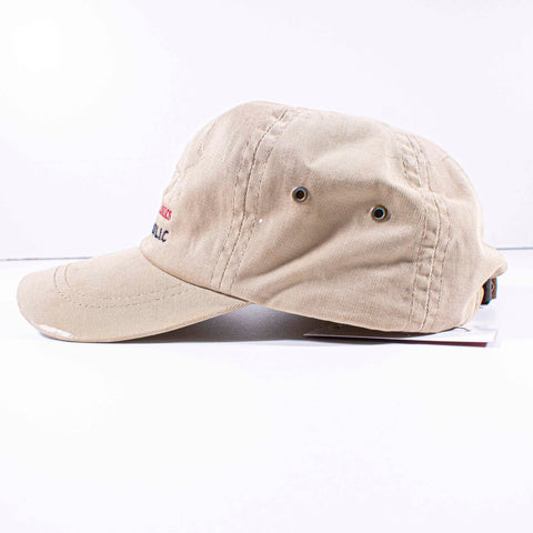 Banana Republic Island Supply Leather Strapback Hat Paint Splatter Made in USA
