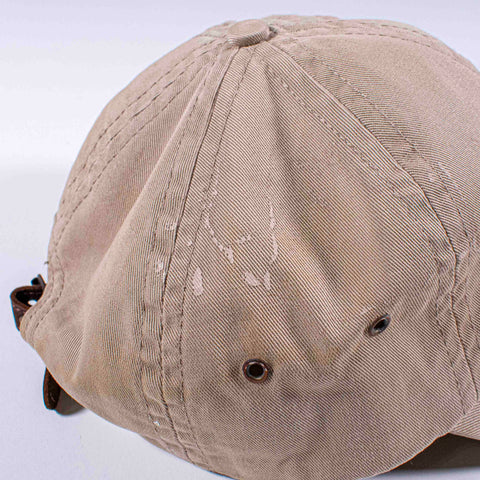 Banana Republic Island Supply Leather Strapback Hat Paint Splatter Made in USA