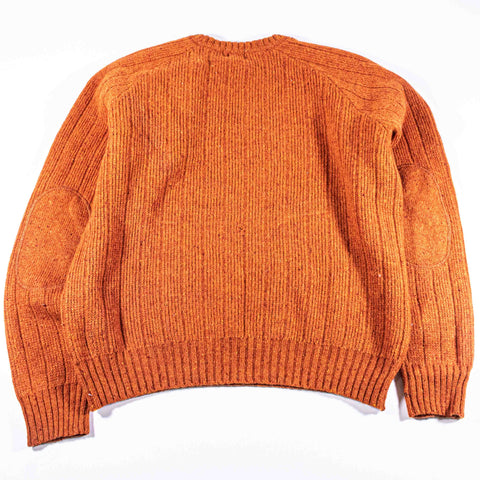 LL Bean Shetland Wool Sweater Elbow Patches