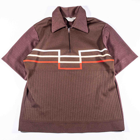 Gaucho Originals 1/4 Zip Polo Shirt Rockabilly Mid Century Mod