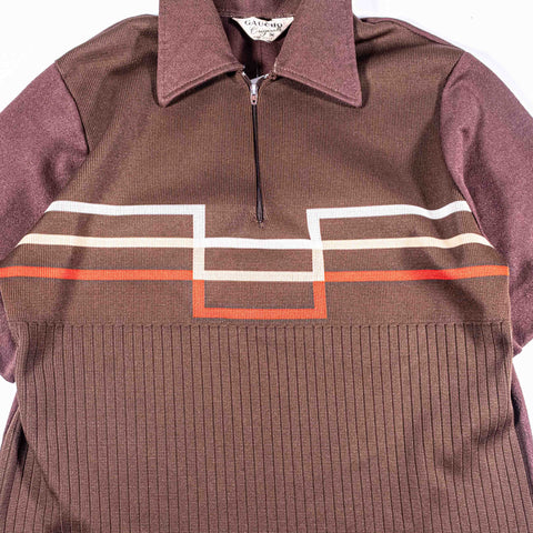 Gaucho Originals 1/4 Zip Polo Shirt Rockabilly Mid Century Mod
