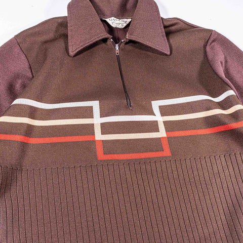 Gaucho Originals 1/4 Zip Polo Shirt Rockabilly Mid Century Mod