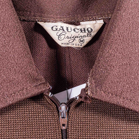 Gaucho Originals 1/4 Zip Polo Shirt Rockabilly Mid Century Mod