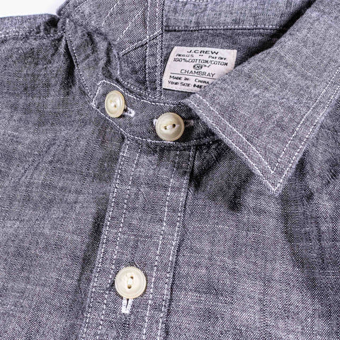 J Crew Chambray Denim Utility Work Shirt