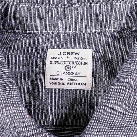 J Crew Chambray Denim Utility Work Shirt