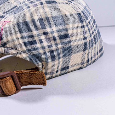 The Golfing World Long Brim Plaid Hat Dunlop Head Wear Made in Japan