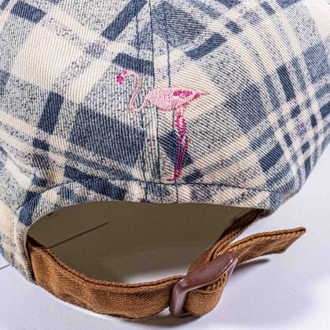 The Golfing World Long Brim Plaid Hat Dunlop Head Wear Made in Japan