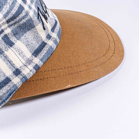 The Golfing World Long Brim Plaid Hat Dunlop Head Wear Made in Japan