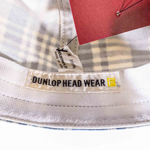 The Golfing World Long Brim Plaid Hat Dunlop Head Wear Made in Japan