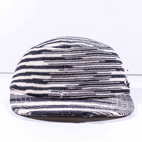 Missoni Wool Zebra Print Military Cadet Hat Distressed