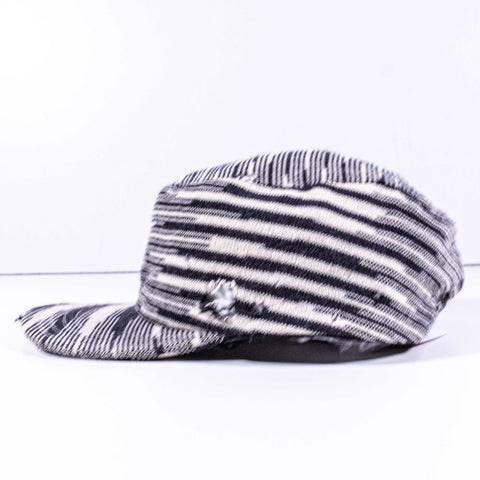 Missoni Wool Zebra Print Military Cadet Hat Distressed