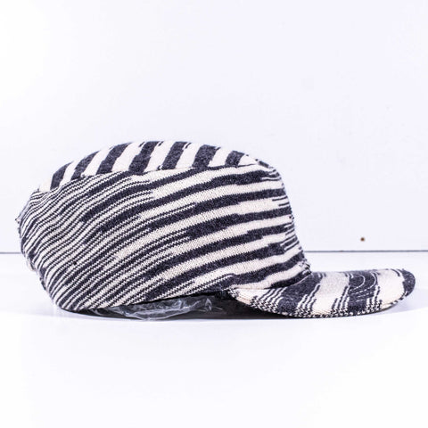 Missoni Wool Zebra Print Military Cadet Hat Distressed
