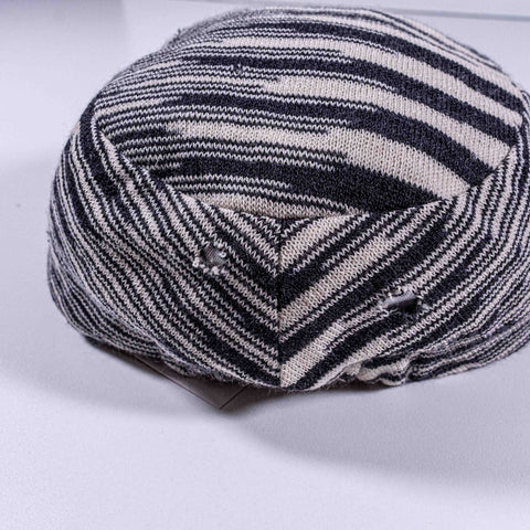 Missoni Wool Zebra Print Military Cadet Hat Distressed