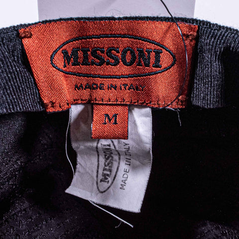 Missoni Wool Zebra Print Military Cadet Hat Distressed