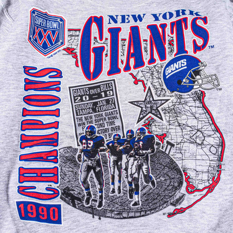 New York Giants Super Bowl XXV Champions Nutmeg Sweatshirt 1990