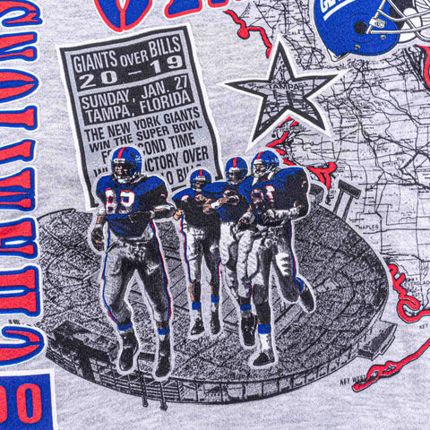 New York Giants Super Bowl XXV Champions Nutmeg Sweatshirt 1990