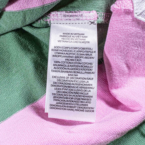 Polo Ralph Lauren Pink Green Striped Rugby Shirt