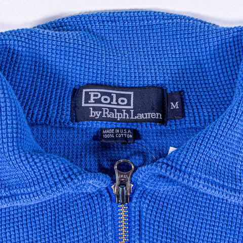 Polo Ralph Lauren Collared Waffle 1/4 Zip Pullover Made in USA