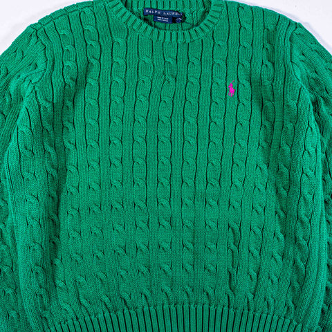 Ralph Lauren Pony Cable Knit Crew Sweater