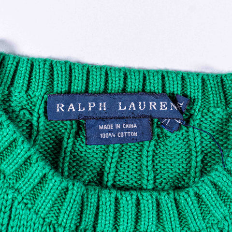 Ralph Lauren Pony Cable Knit Crew Sweater