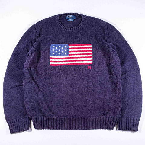 Polo Ralph Lauren Flag Sweater Made in USA
