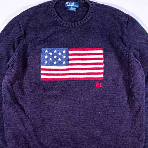 Polo Ralph Lauren Flag Sweater Made in USA