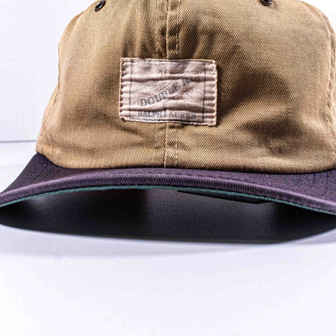 RRL Double RL Ralph Lauren Two Tone Leather Strap Hat Made in USA
