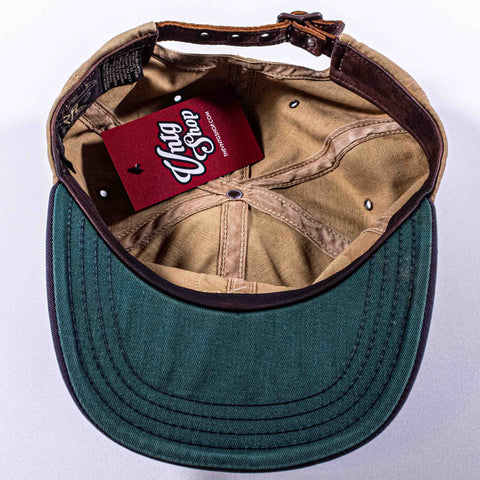 RRL Double RL Ralph Lauren Two Tone Leather Strap Hat Made in USA