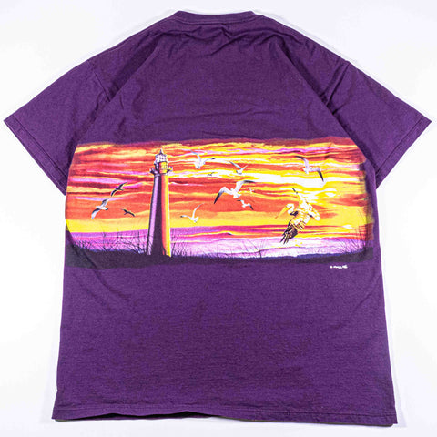Lighthouse Seagull Jekyll Island Georgia AOP T-Shirt