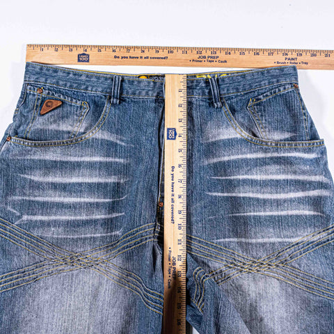 Akademiks Baggy Wide Leg Jean Short Jorts