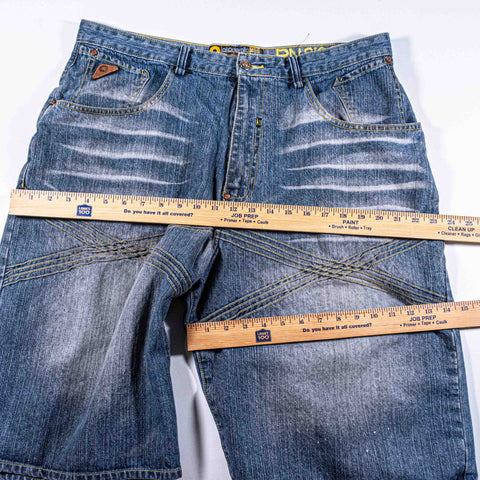 Akademiks Baggy Wide Leg Jean Short Jorts