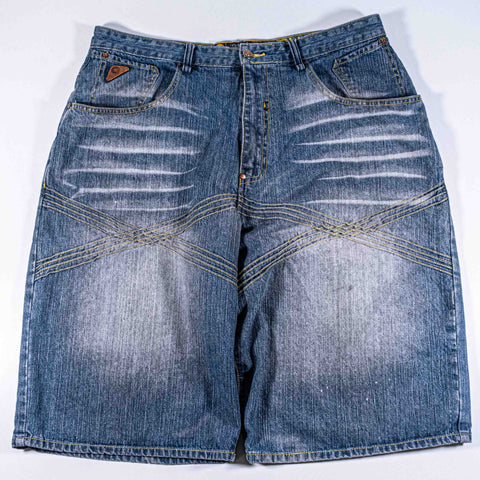 Akademiks Baggy Wide Leg Jean Short Jorts