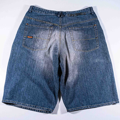 Akademiks Baggy Wide Leg Jean Short Jorts