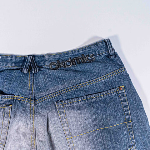 Akademiks Baggy Wide Leg Jean Short Jorts