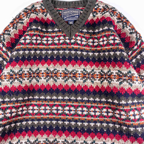 Abercrombie & Fitch Fair Isle Nordic Wool Sweater