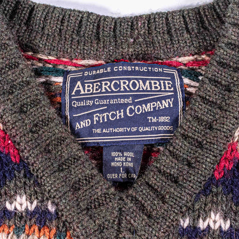 Abercrombie & Fitch Fair Isle Nordic Wool Sweater