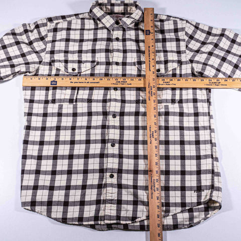 Filson Lightweight Alaskan Guide Shirt Cream Deep Brown