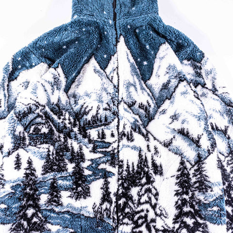 Black Mountain Wilderness Nature Forest AOP Fleece Jacket