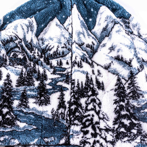 Black Mountain Wilderness Nature Forest AOP Fleece Jacket