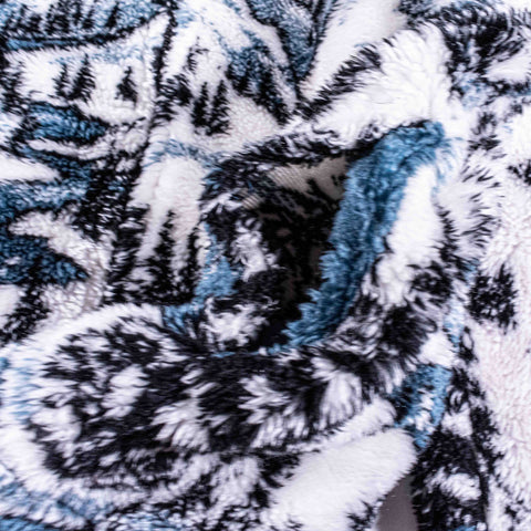 Black Mountain Wilderness Nature Forest AOP Fleece Jacket