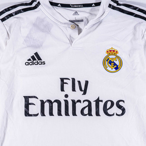 Real Madrid 2018 2019 Adidas Home Longsleeve Jersey Climachill